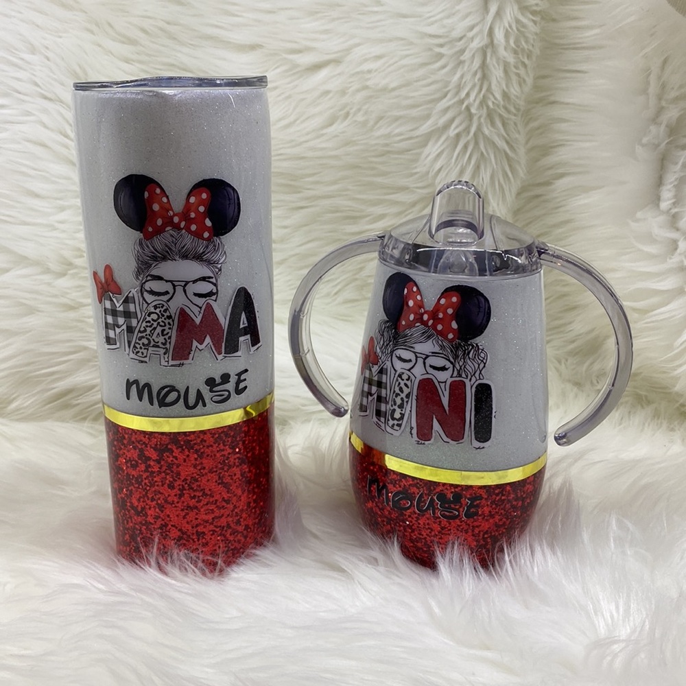 MINNIE MOUSE EARS Custom Glitter Tumbler - Picture 6 of 12